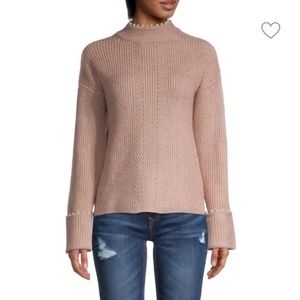 NWT Pearl Trim Sweater